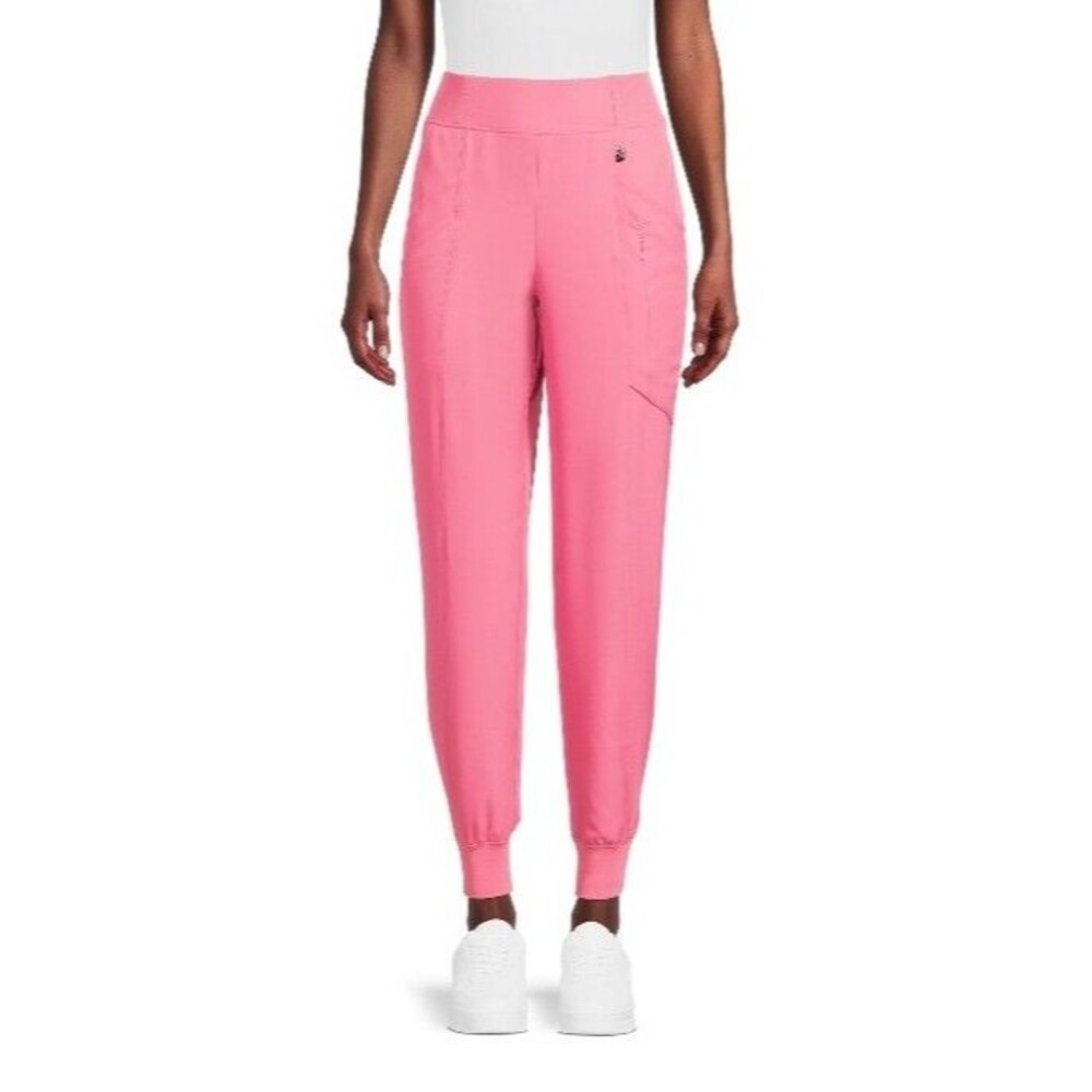 Ladies Climate Right by CuddlDuds Pink Anti-Bacterial 7 Pocket Jogger Scrubs Med